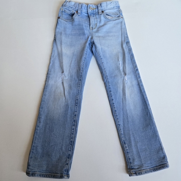 OLD NAVY BOYS Straight Leg Light wash Adjustable Flex Waist Size 7 - Picture 1 of 6